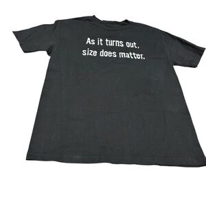 vintage y2k “size does matter” fat burger graphic t shirt- size large black